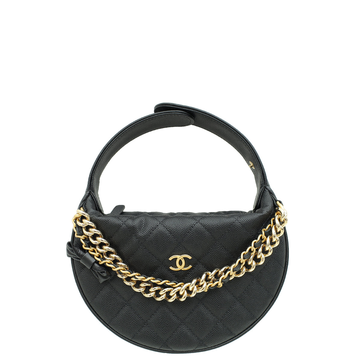 Chanel Black Bow Pouch Hobo Bag