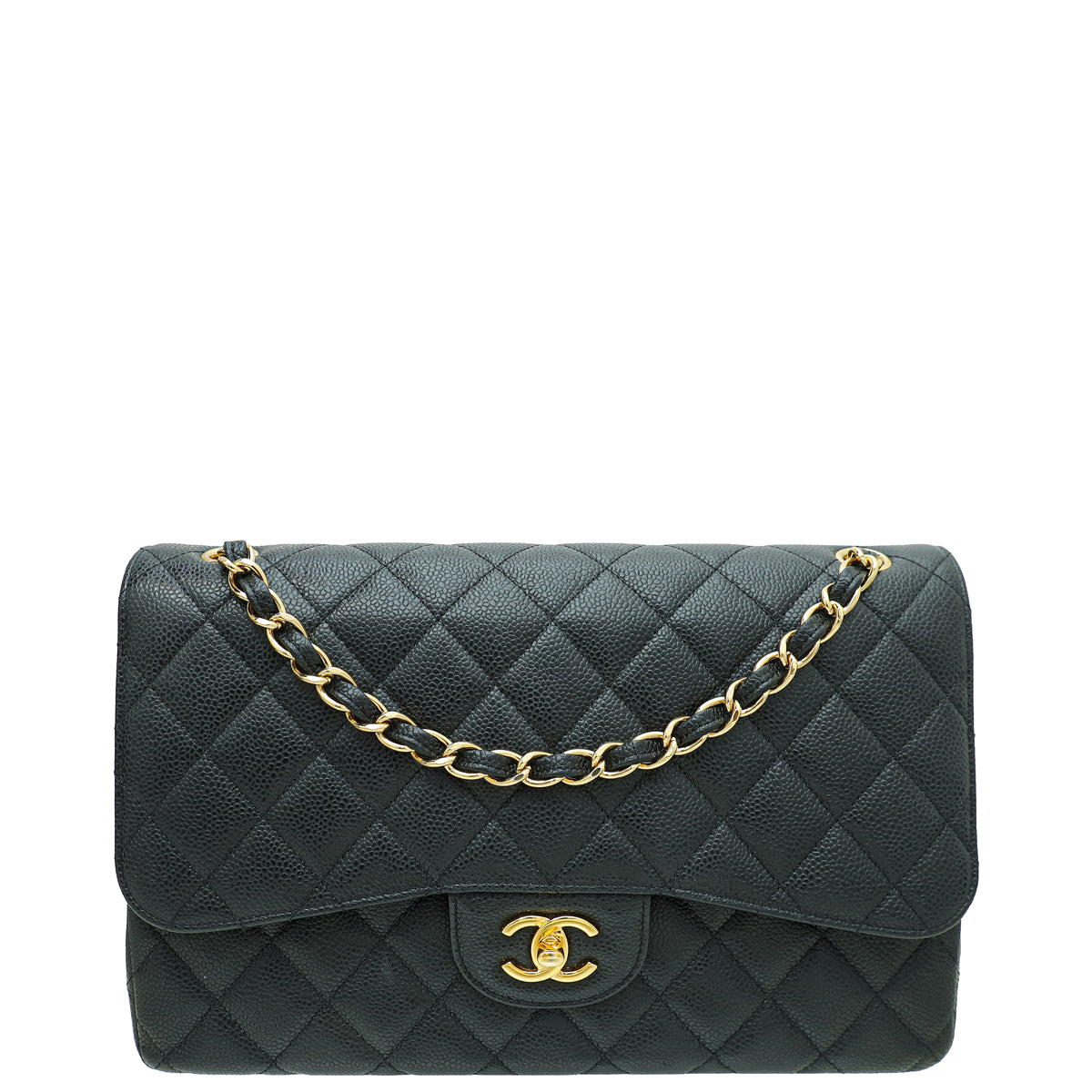 Chanel Black CC Classic Double Flap Jumbo Bag-Chanel-THE CLOSET