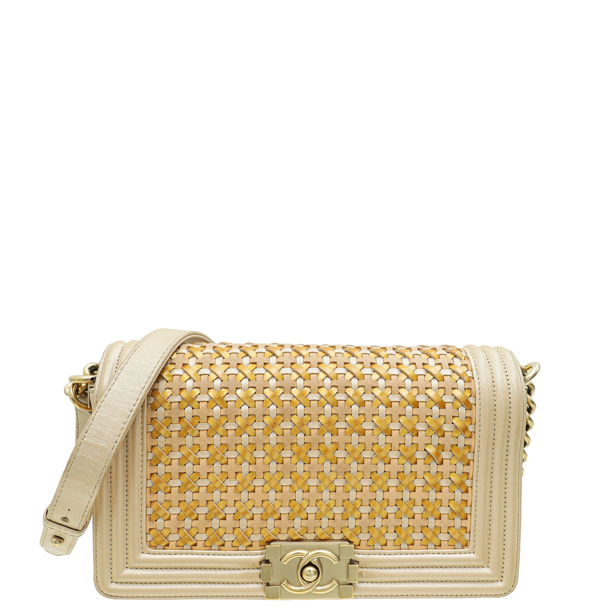 Chanel Bicolor Braided Medium Le Boy Flap Bag-Chanel-THE CLOSET