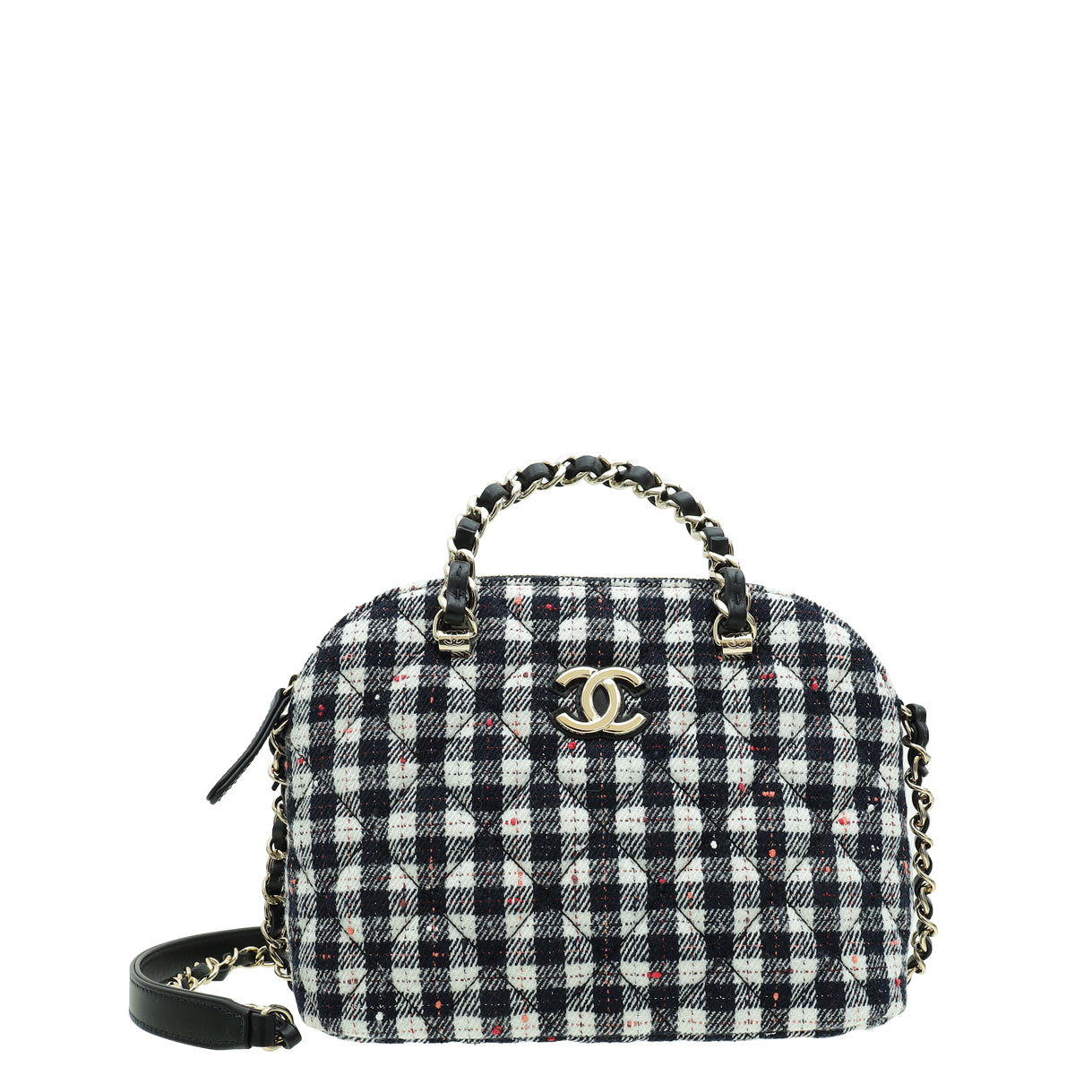 Chanel Multicolor Wool Tweed Chain Top Handle Bag-Chanel-THE CLOSET