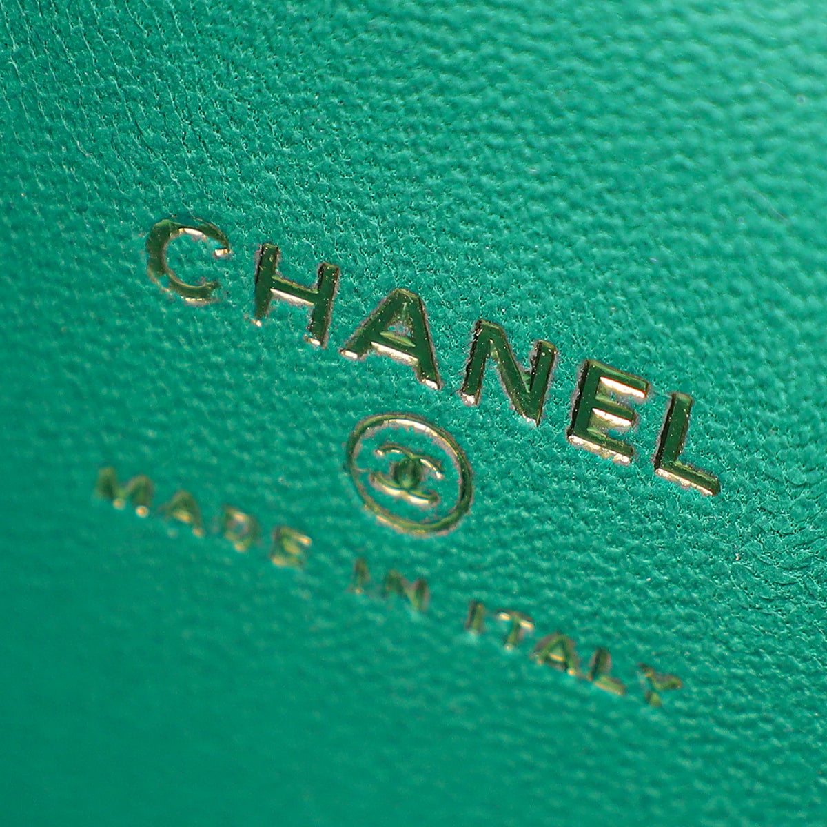 Chanel Green Mini Vanity Chain Bag