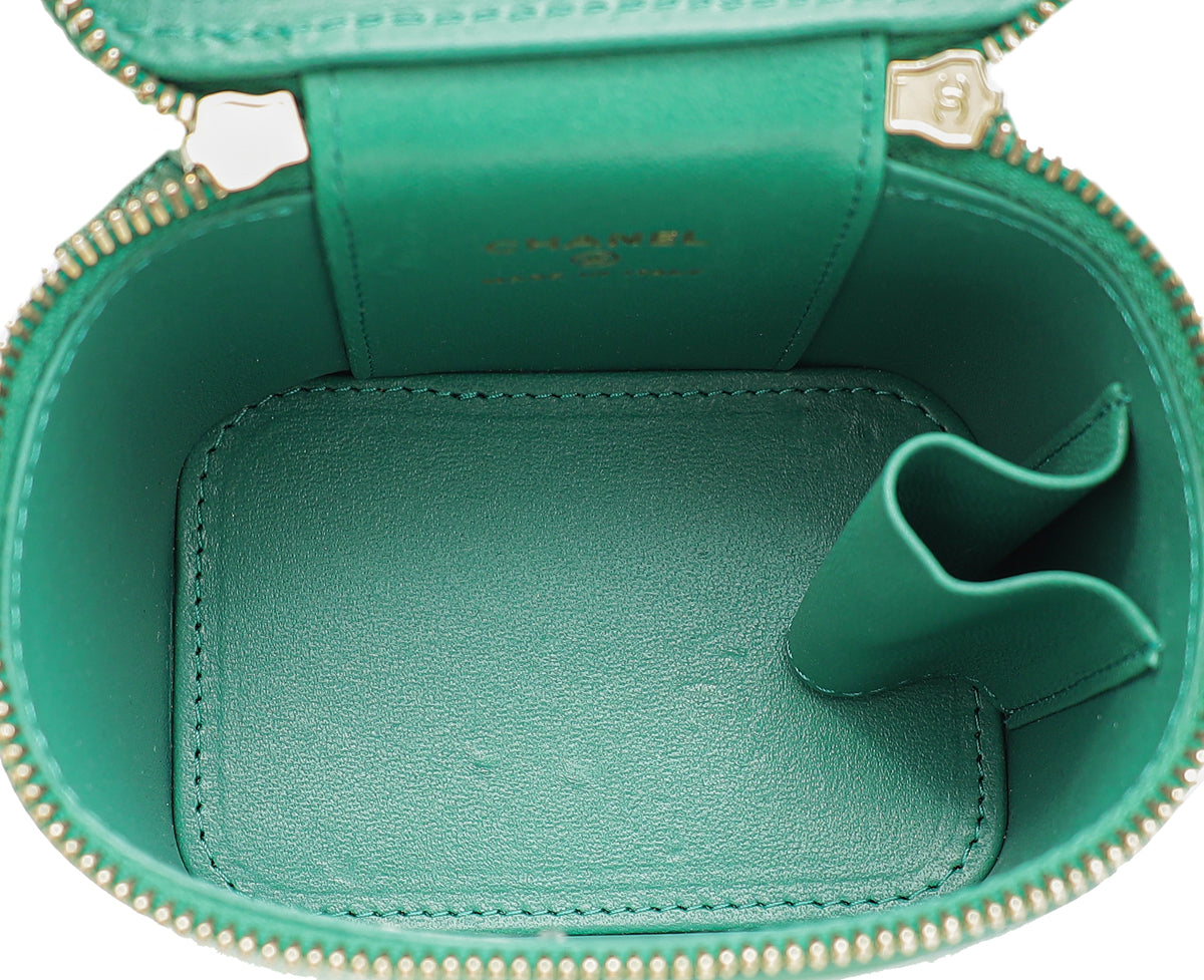 Chanel Green Mini Vanity Chain Bag