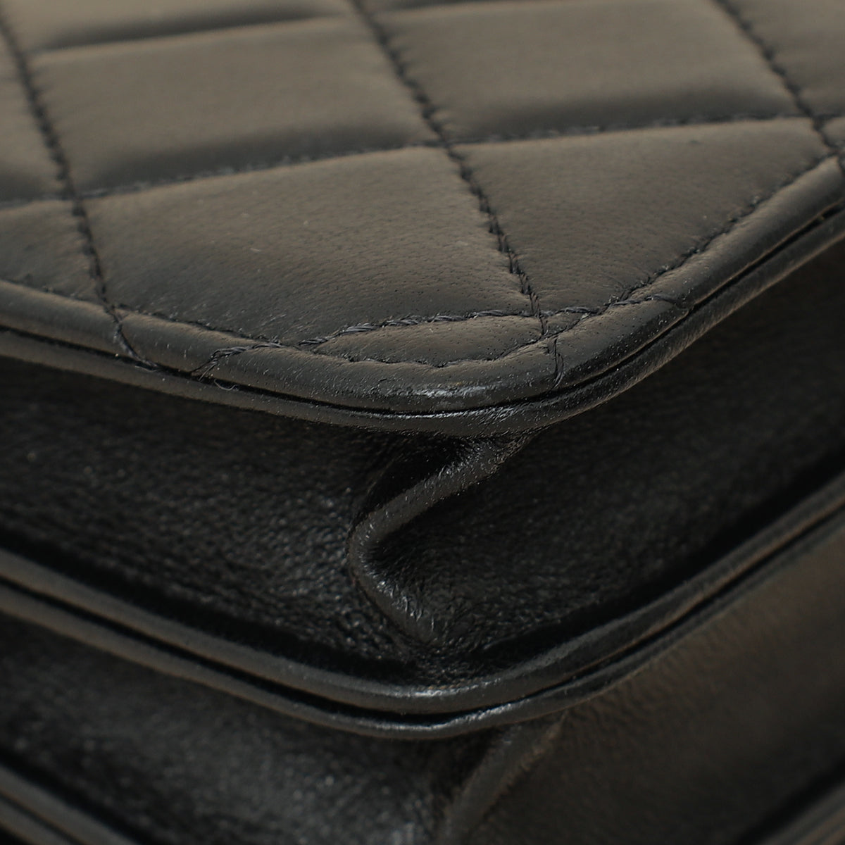 Chanel Black CC Quilted Top Handle Flap Clutch W/ Chain-Chanel-THE CLOSET