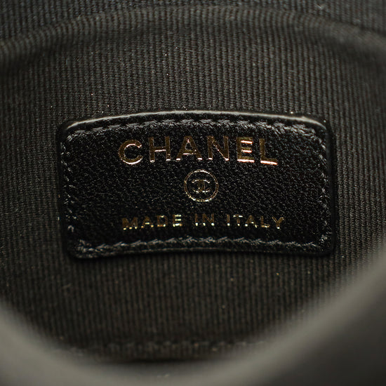 Chanel Black CC Quilted Top Handle Flap Clutch W/ Chain-Chanel-THE CLOSET