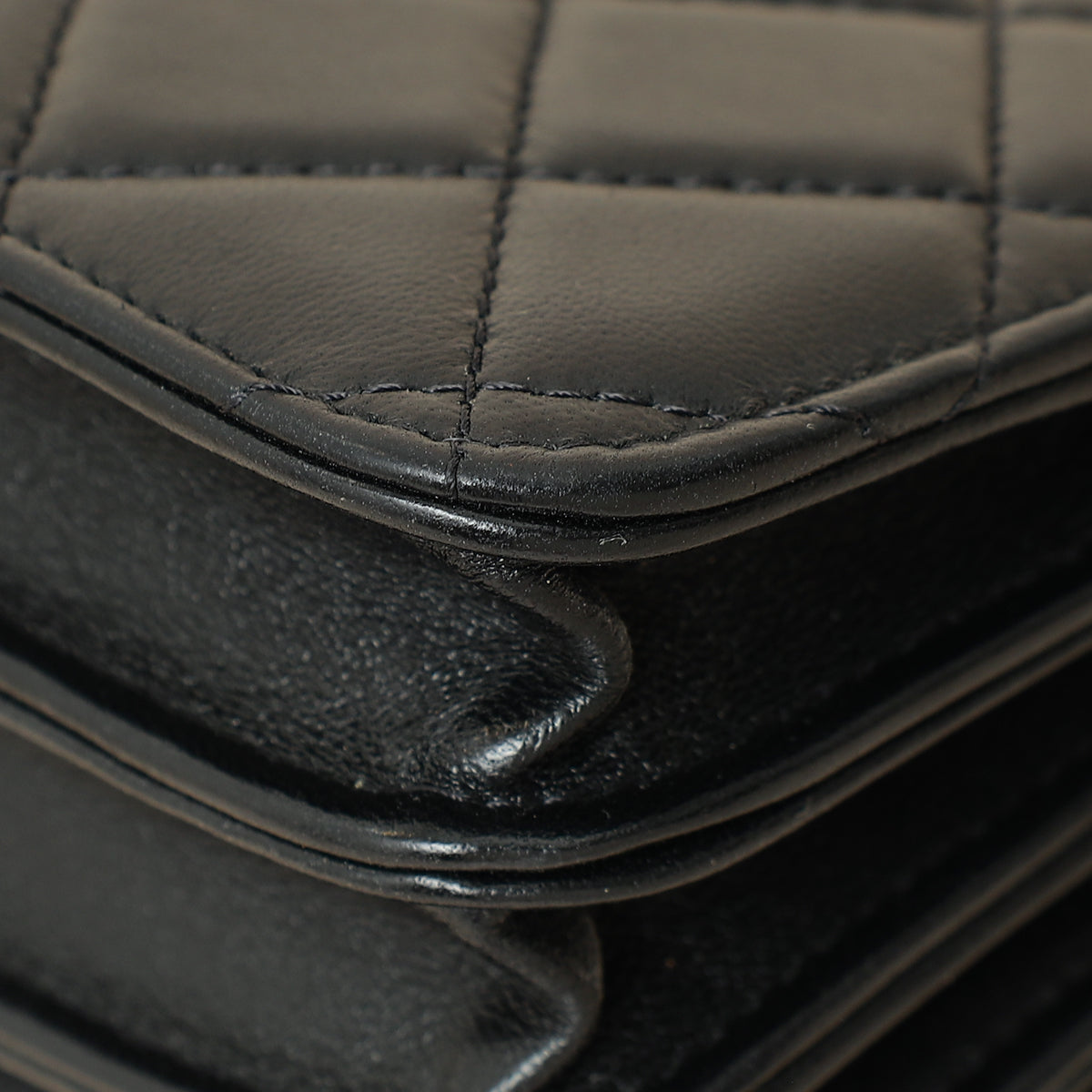 Chanel Black CC Quilted Top Handle Flap Clutch W/ Chain-Chanel-THE CLOSET