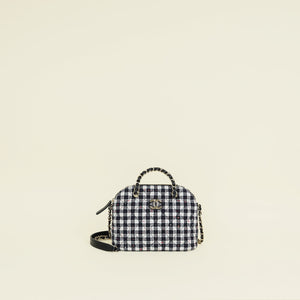 Chanel Multicolor Wool Tweed Chain Top Handle Bag