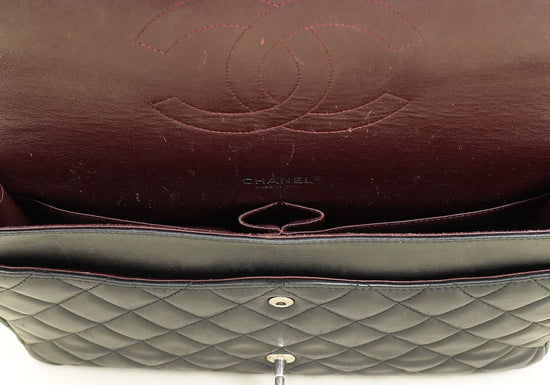 Chanel Black CC Classic Double Flap Maxi Bag