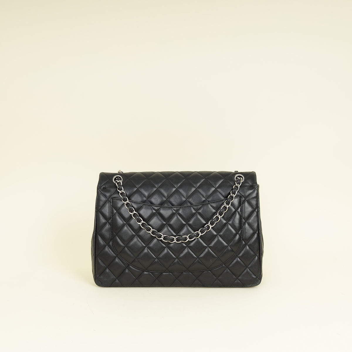 Chanel Black CC Classic Double Flap Maxi Bag