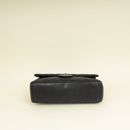 Chanel Black CC Classic Double Flap Maxi Bag