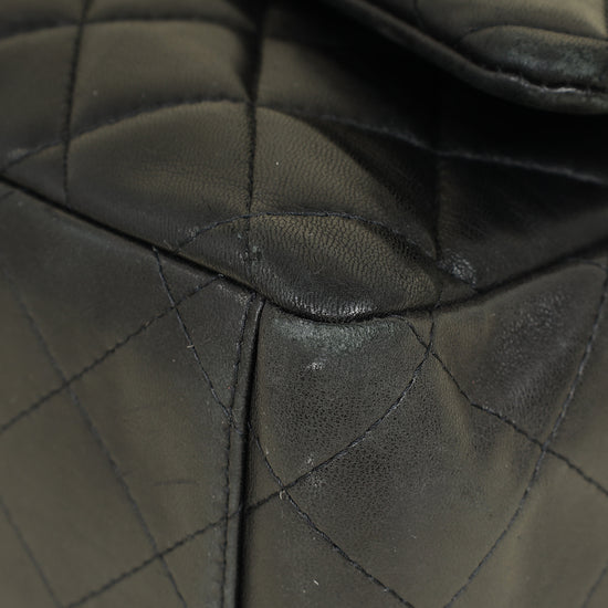 Chanel Black CC Classic Double Flap Maxi Bag