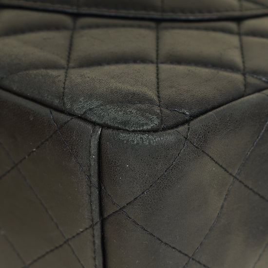 Chanel Black CC Classic Double Flap Maxi Bag