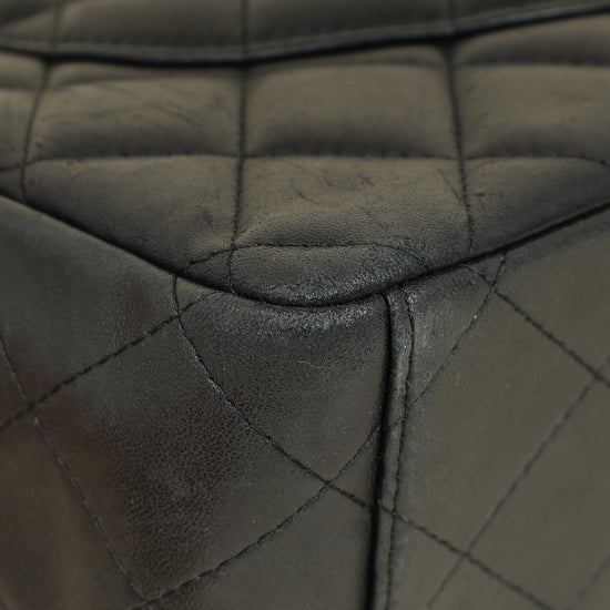 Chanel Black CC Classic Double Flap Maxi Bag