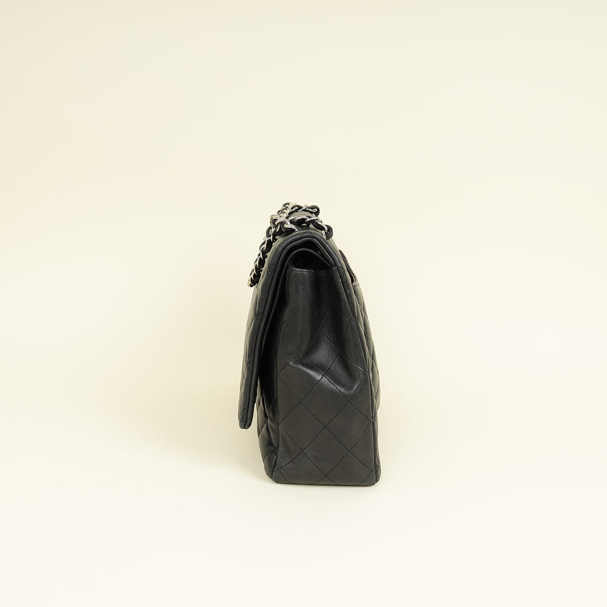 Chanel Black CC Classic Double Flap Maxi Bag