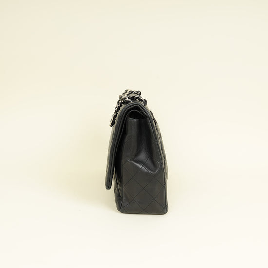 Chanel Black CC Classic Double Flap Maxi Bag