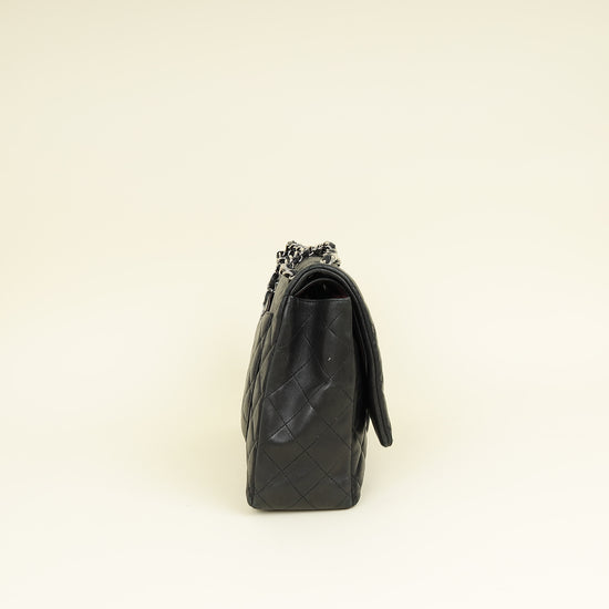 Chanel Black CC Classic Double Flap Maxi Bag