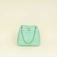 Chanel Vert Matte Alligator Petite Bucket Bag