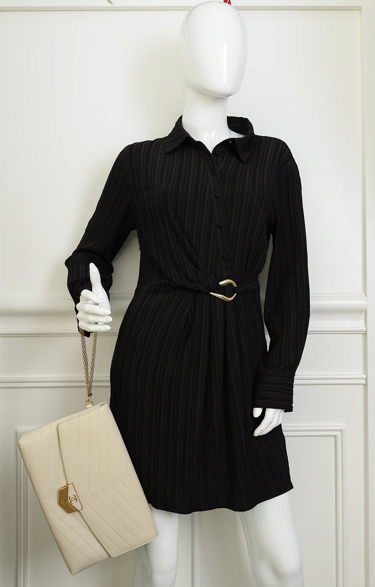 Chanel Light Beige CC Chevron Medal Flap Clutch