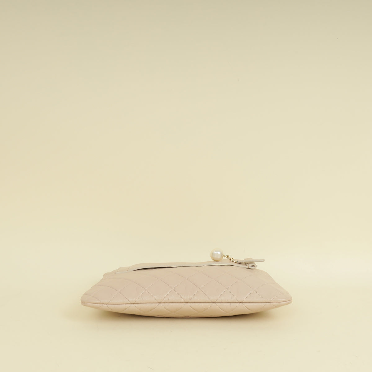 Chanel Beige Pink Logo Night By The C Pouch Clutch