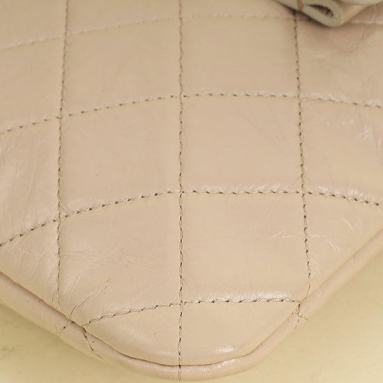 Chanel Beige Pink Logo Night By The C Pouch Clutch