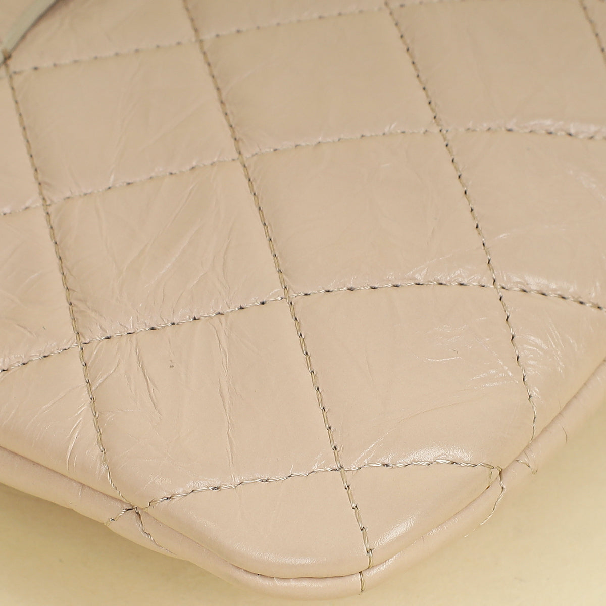 Chanel Beige Pink Logo Night By The C Pouch Clutch