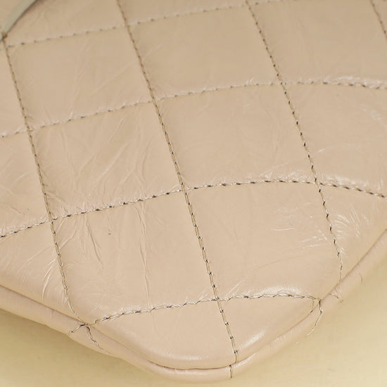 Chanel Beige Pink Logo Night By The C Pouch Clutch