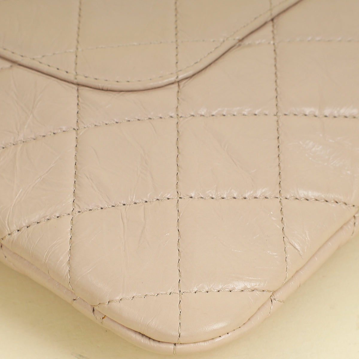 Chanel Beige Pink Logo Night By The C Pouch Clutch