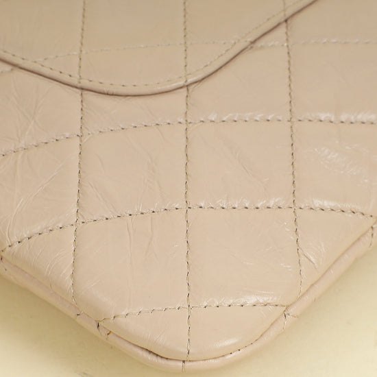 Chanel Beige Pink Logo Night By The C Pouch Clutch