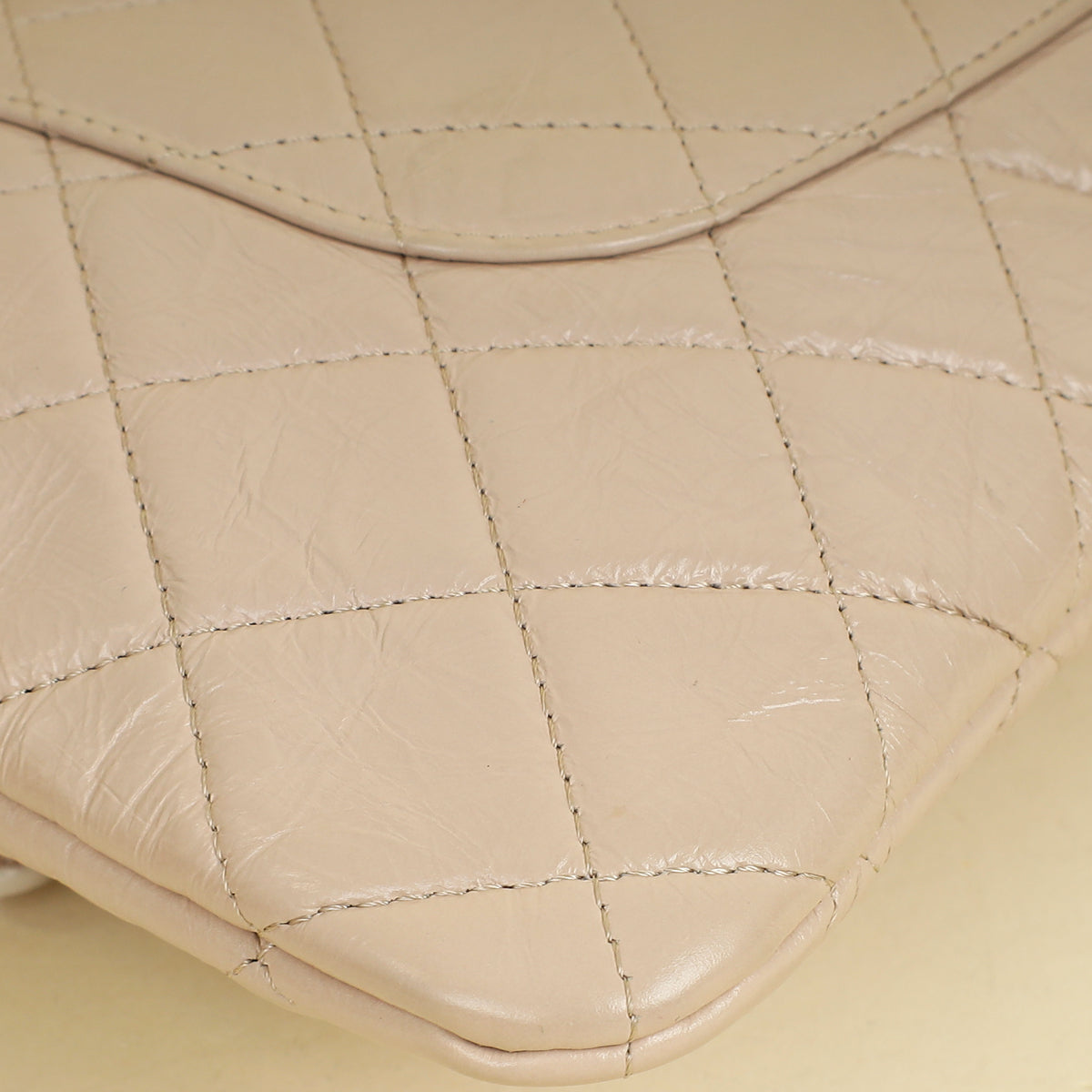 Chanel Beige Pink Logo Night By The C Pouch Clutch