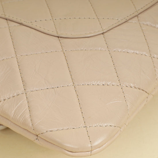 Chanel Beige Pink Logo Night By The C Pouch Clutch