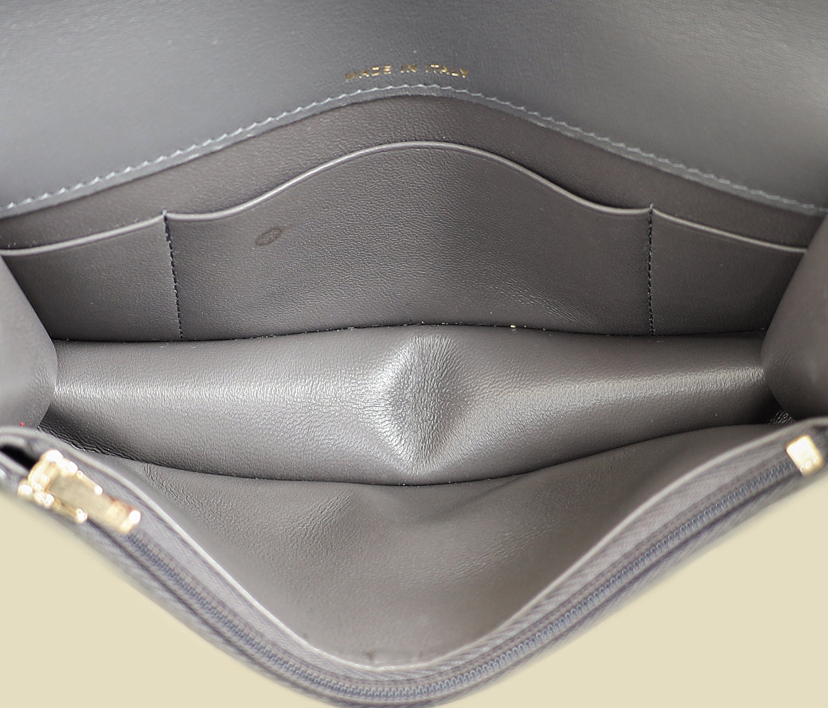 Chanel Grey CC Top Handle Flap Phone Holder With Chain