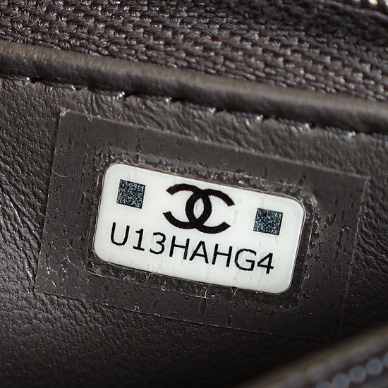 Chanel Grey CC Top Handle Flap Phone Holder With Chain