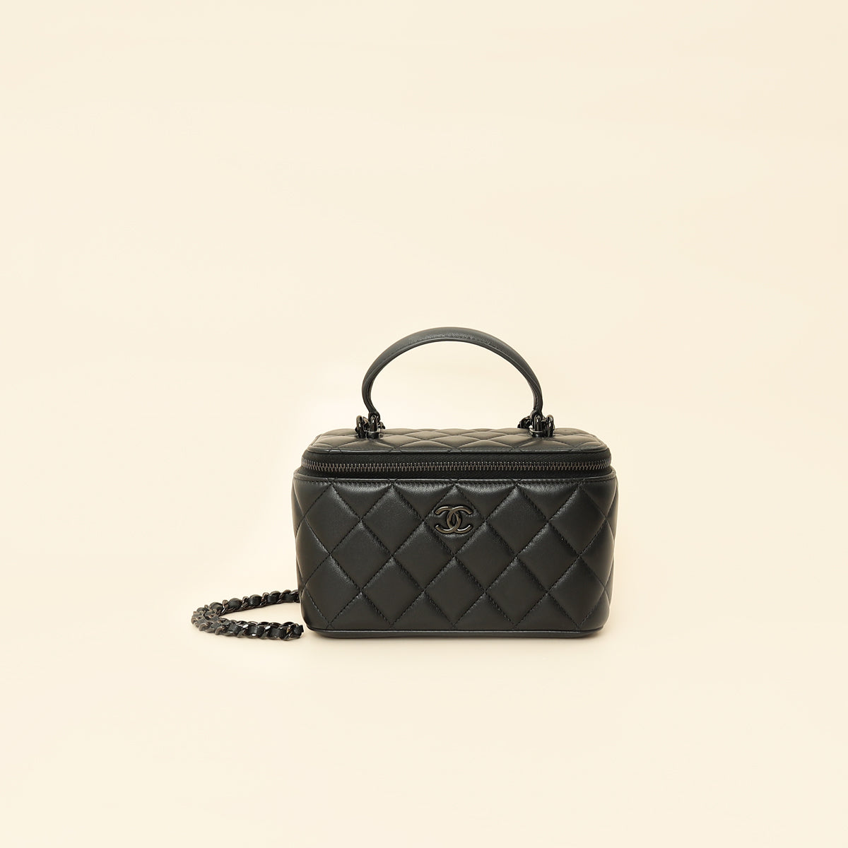 Chanel Black CC Top Handle Vanity Small Case-Chanel-THE CLOSET