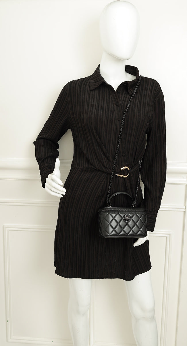 Chanel Black CC Top Handle Vanity Small Case-Chanel-THE CLOSET