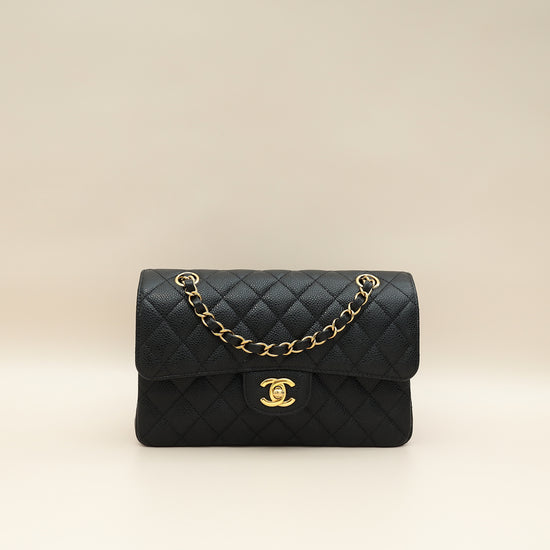 Chanel Black CC Classic Double Flap Small Bag
