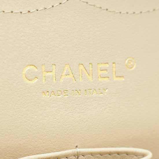 Chanel Beige Classic Double Flap Jumbo Bag