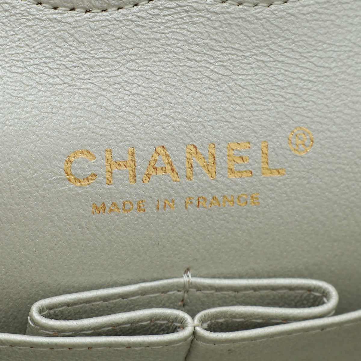 Chanel CC Metallic Champagne Double Flap Medium Bag