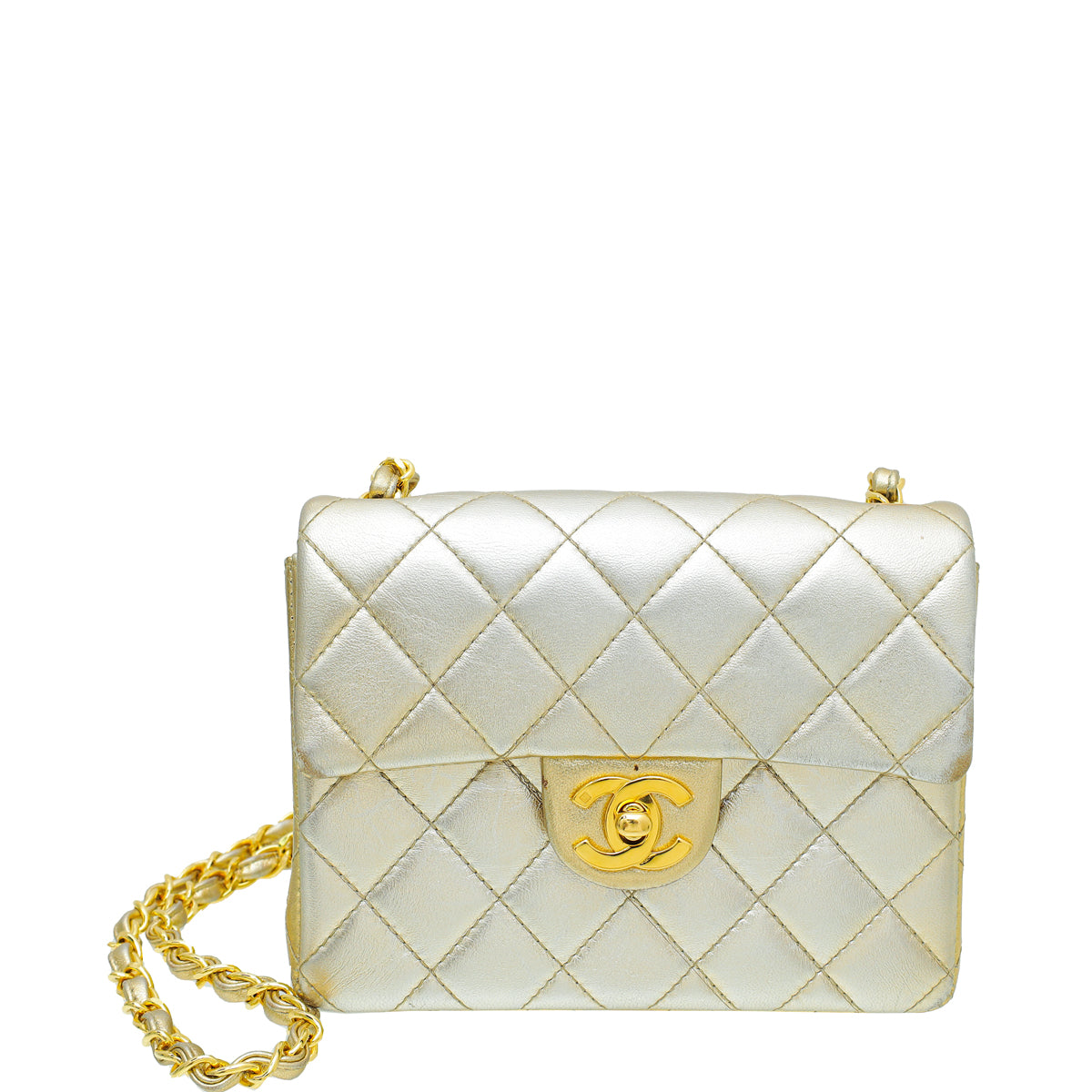 Chanel Gold CC Classic Mini Square Bag-Chanel-THE CLOSET