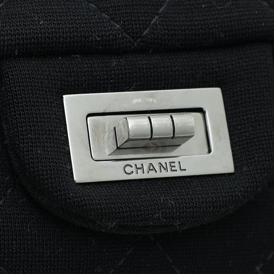 Chanel Black Jersey 2.55 Reissue 227 Flap Bag