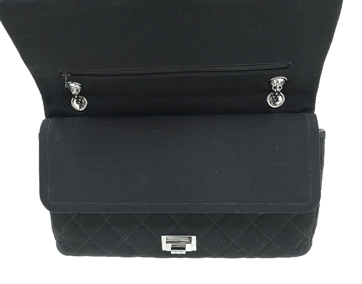 Chanel Black Jersey 2.55 Reissue 227 Flap Bag