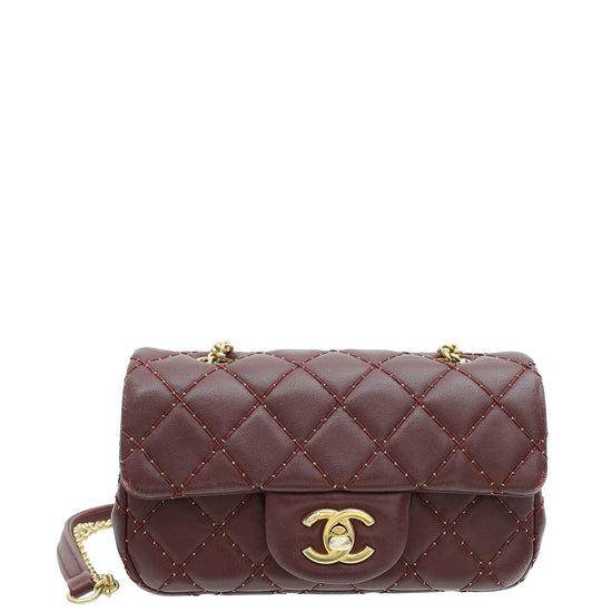 Chanel Burgundy CC Paris-Salzburg Extra Mini Flap Bag