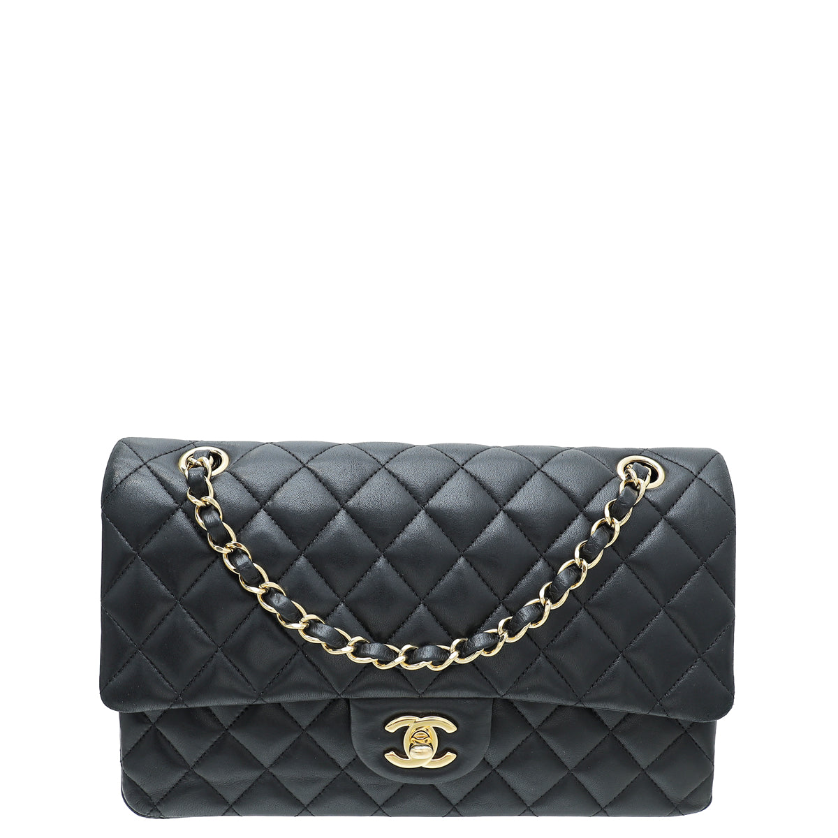 Chanel Black CC Classic Double Flap Medium Bag-Chanel-THE CLOSET
