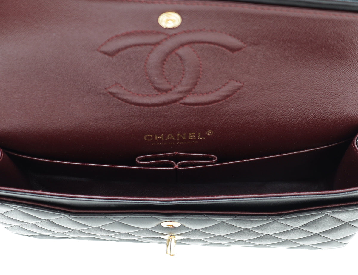 Chanel Black CC Classic Double Flap Medium Bag