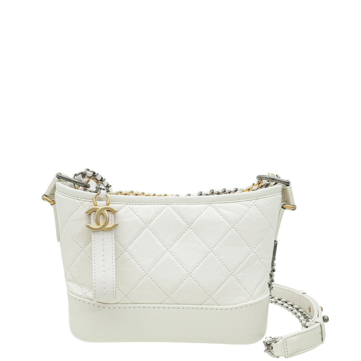 Chanel White Gabrielle Hobo Bag