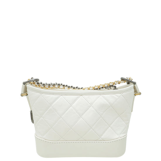 Chanel White Gabrielle Hobo Bag