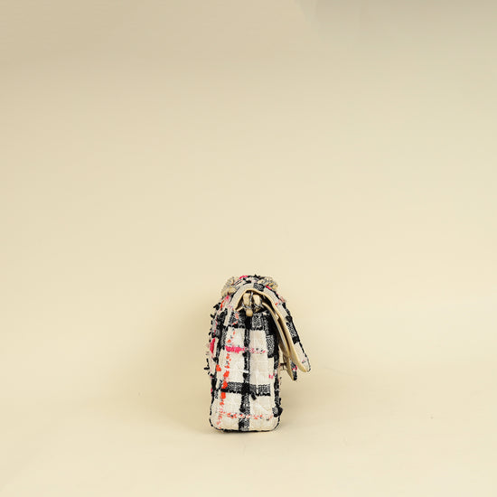 Chanel Bicolor CC Classic Double Flap Tweed Medium Bag-Chanel-THE CLOSET