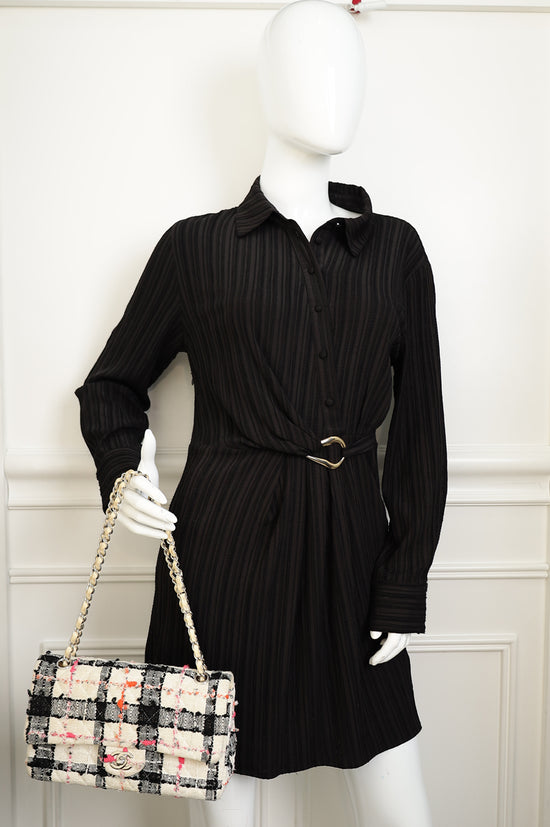 Chanel Bicolor CC Classic Double Flap Tweed Medium Bag-Chanel-THE CLOSET