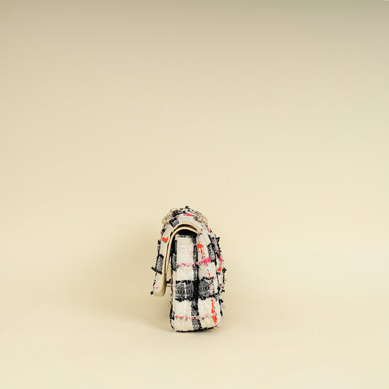 Chanel Bicolor CC Classic Double Flap Tweed Medium Bag-Chanel-THE CLOSET