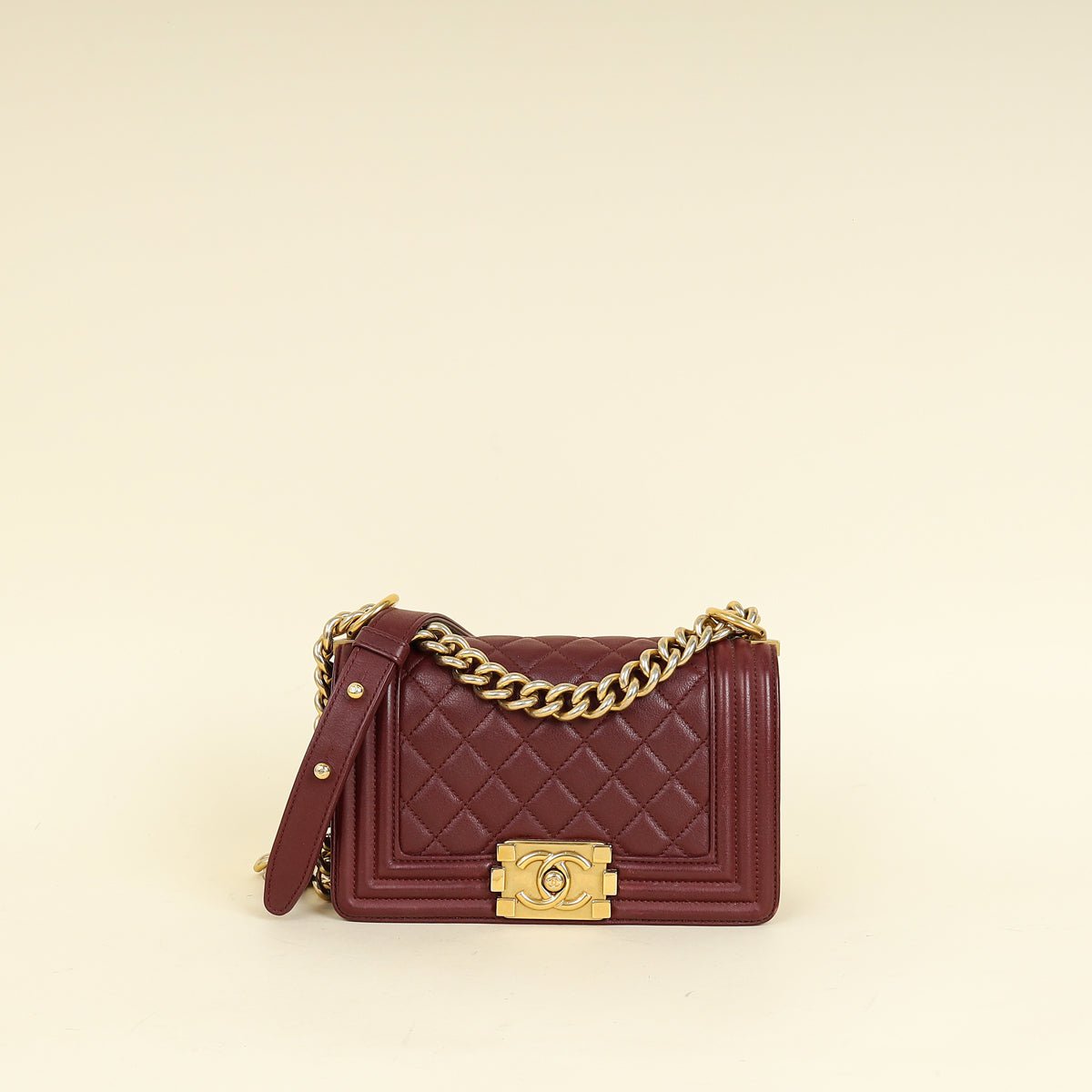 Chanel Burgundy Le Boy Small Flap Bag-Chanel-THE CLOSET
