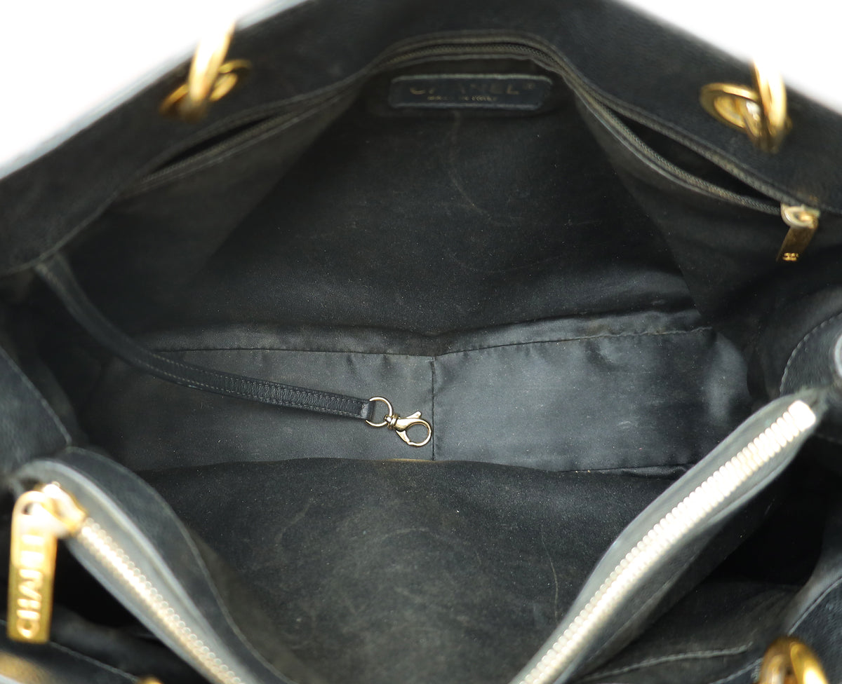 Chanel Black Grand Shopping Tote (GST) Medium Bag