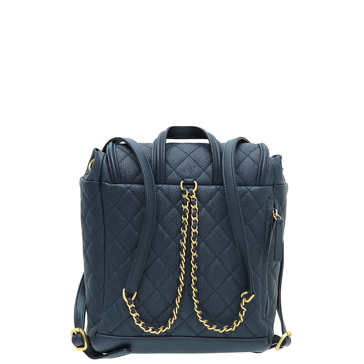 Chanel Navy Filigree Backpack Bag-Chanel-THE CLOSET